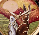 希腊文化传承之作：雅典表鎏金系列兔年珐琅腕表